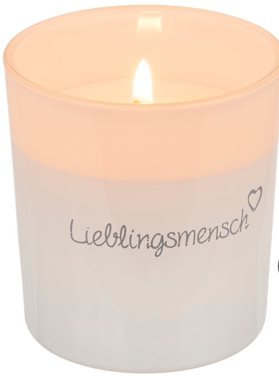 Lieblingsmensch Kerzenglas Weiss