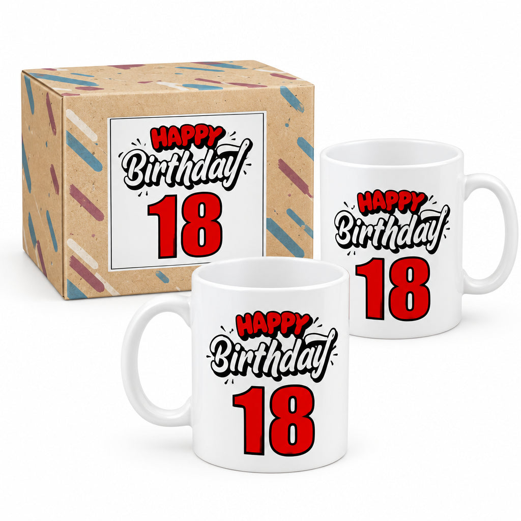 18 Happy Birthday Tasse