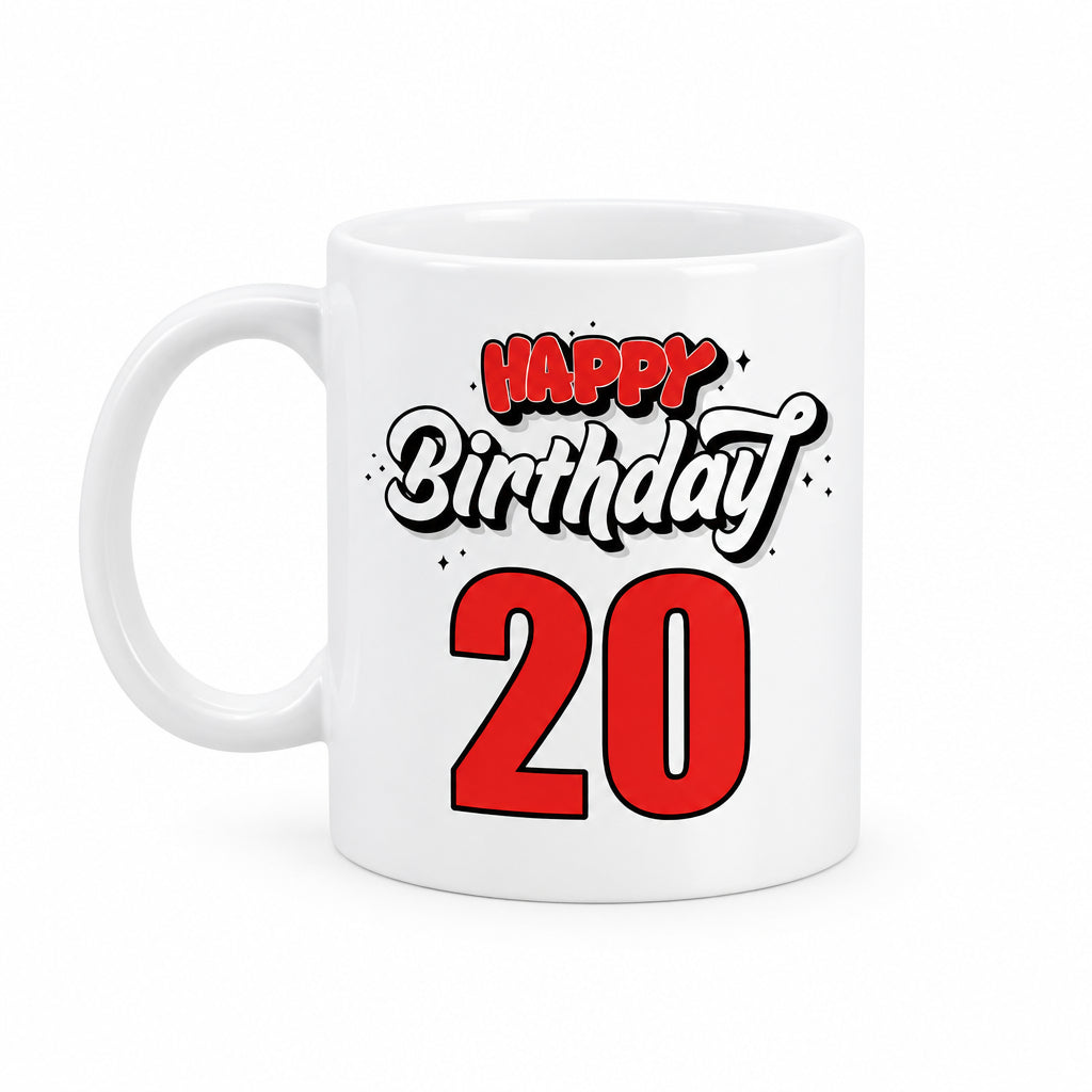 20 Happy Birthday Tasse