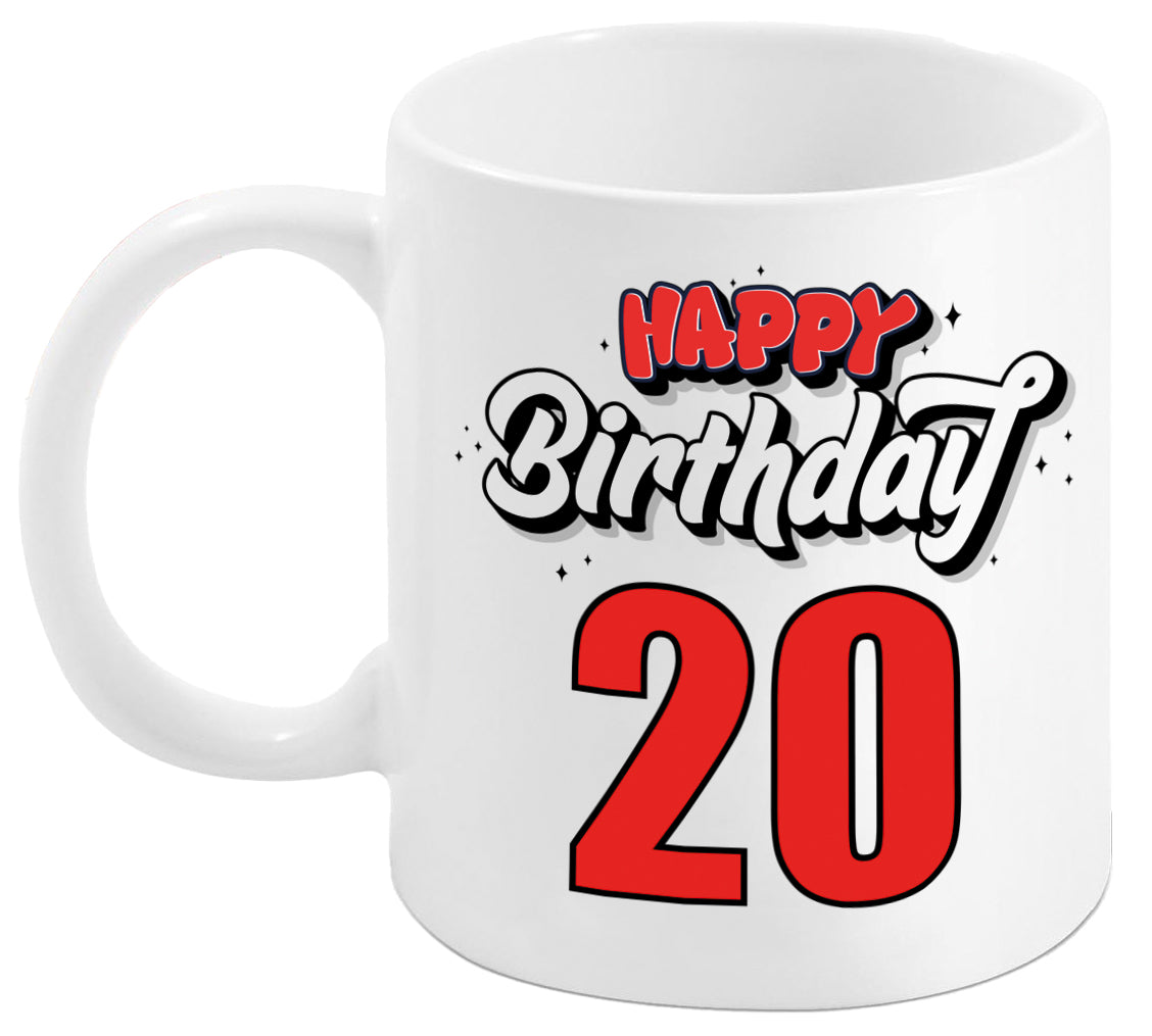 Happy Birthday Tasse Zahl