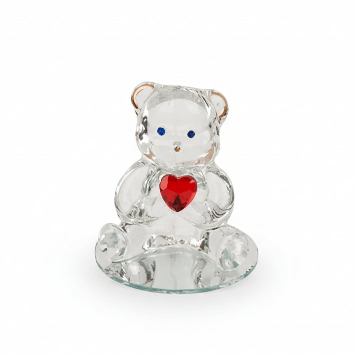 Glasbär mit Herz