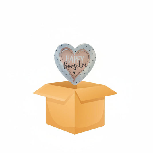 Häppy Börsdei Herzballon