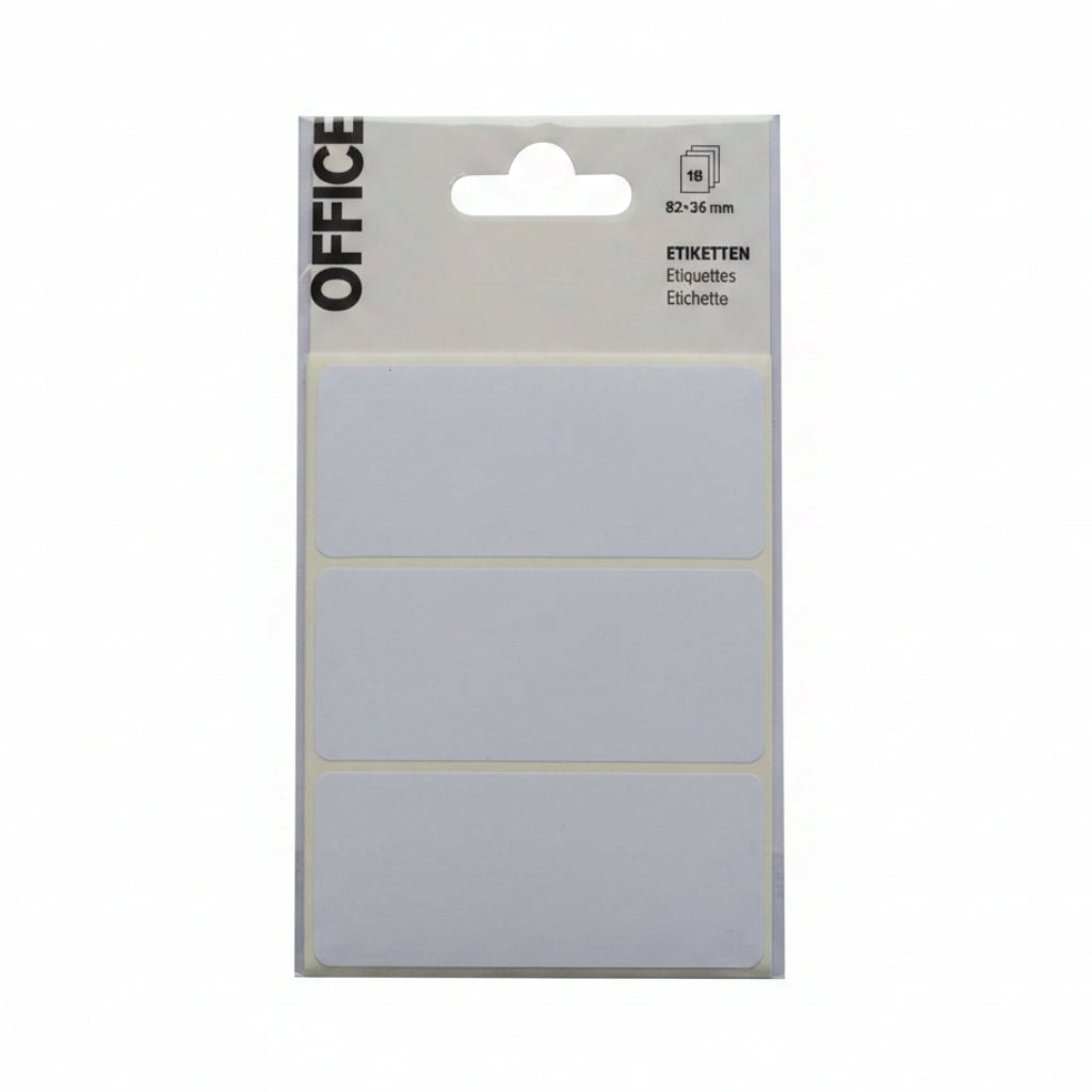 Etiketten weiss 82x36mm 18St