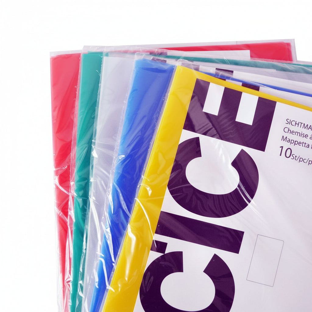 Sichtmappe PP A4 assortiert 10St