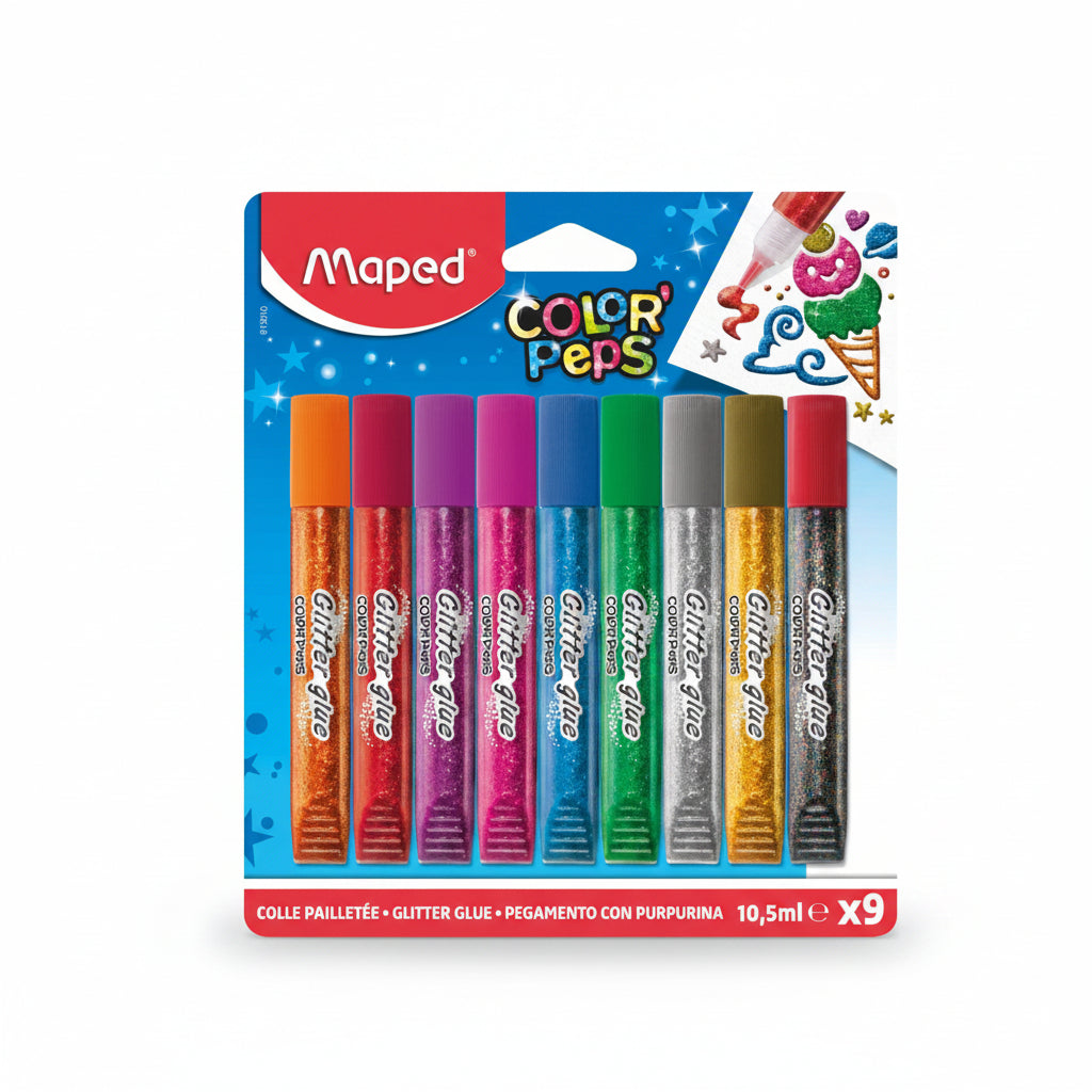 Maped Glitter Glue 9x10.5ml