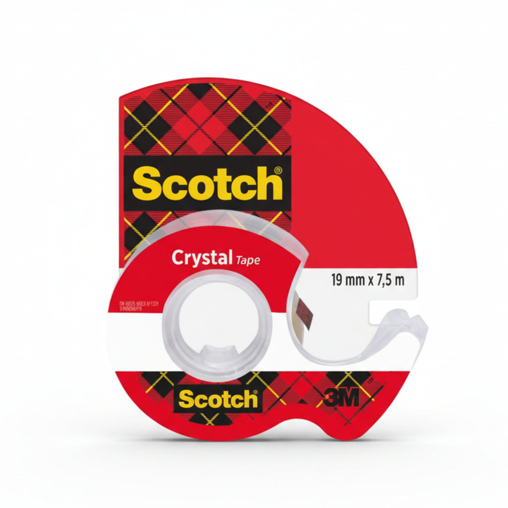 Scotch® Crystal Klebefilm-Abroller + Klebeband