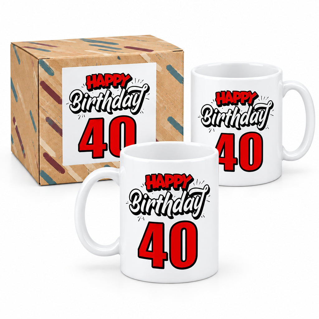 40 Happy Birthday Tasse
