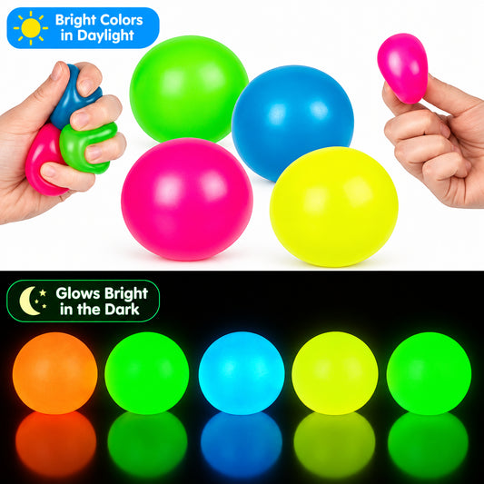 Antistress-Ball Ultra-Soft, leuchtet im Dunkeln,