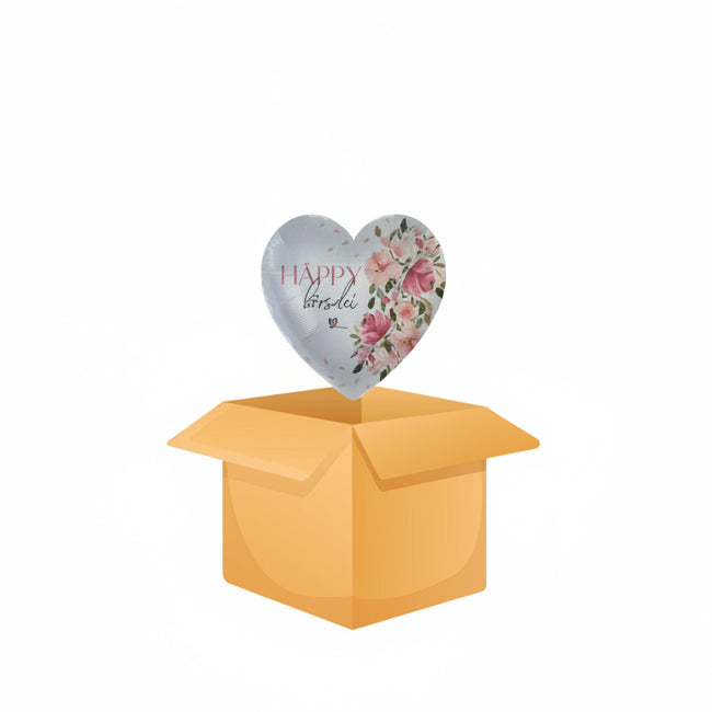 Häppy Börsdei Blueme Herzballon