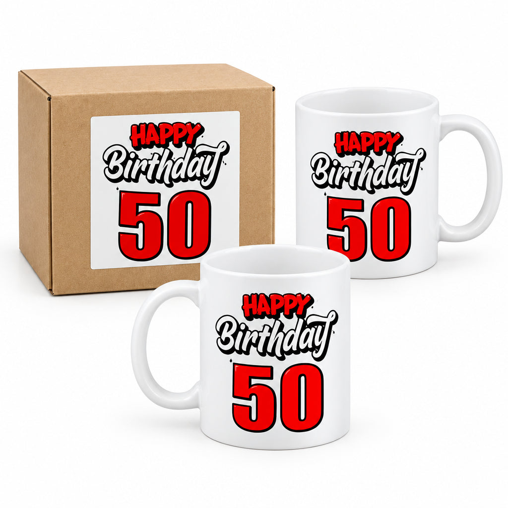 50 Happy Birthday Tasse