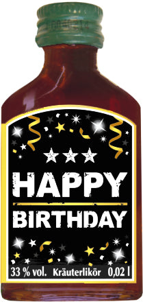 Happy Birthday gold Schnäpsli