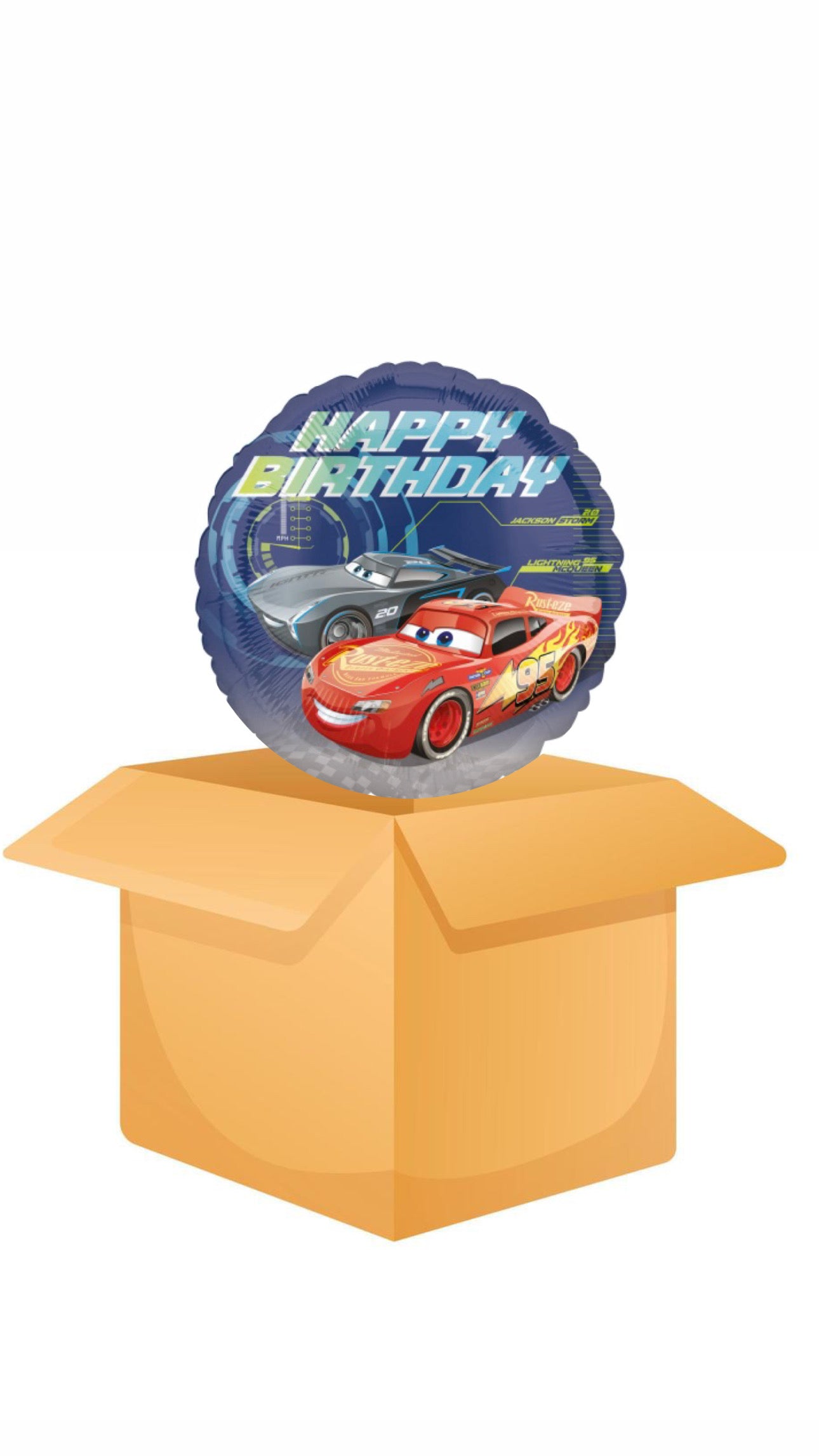 Cars Happy Birthday Ballon