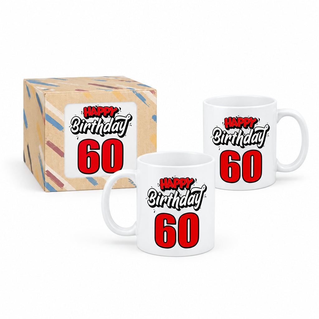 60 Happy Birthday Tasse