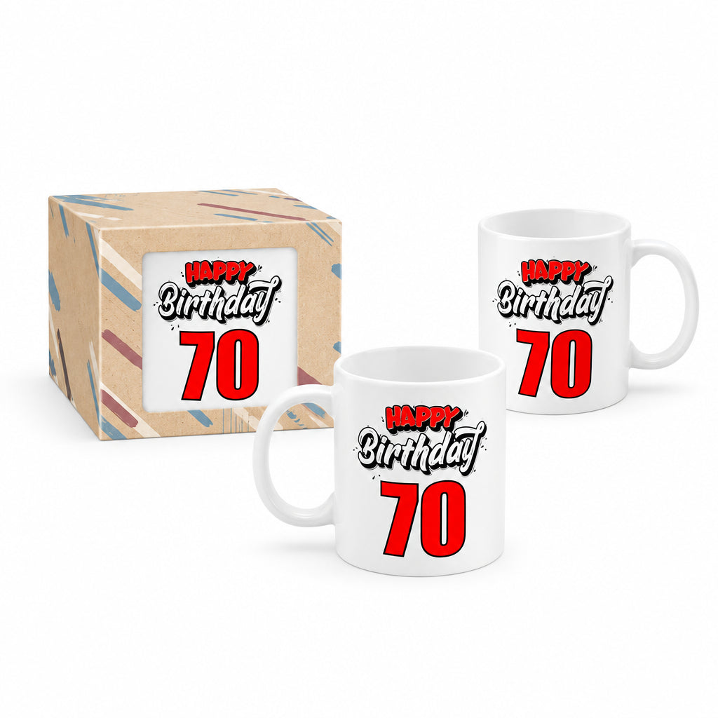 70 Happy Birthday Tasse