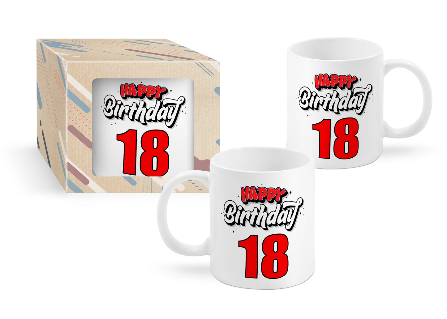 18 Happy Birthday Tasse