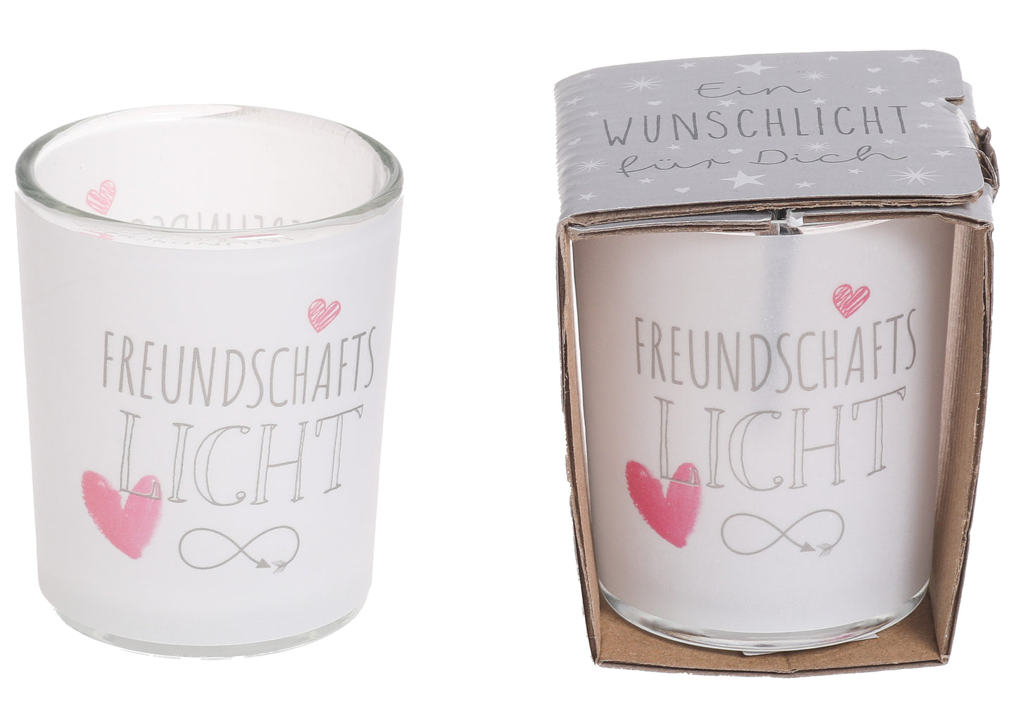 Wunschlicht Glas Freundschaftslicht