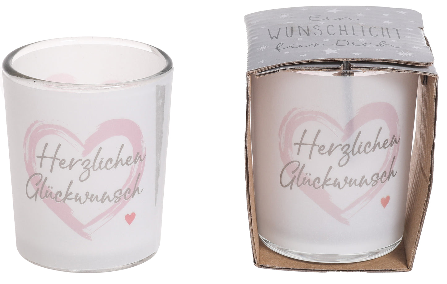 Wunschlicht Glas Herzlichen Glückwunsch
