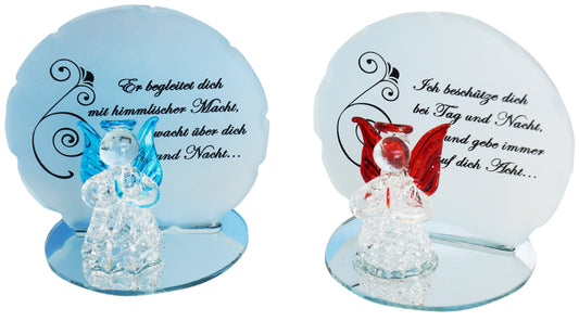 Glas Schutzengel mit Spruch