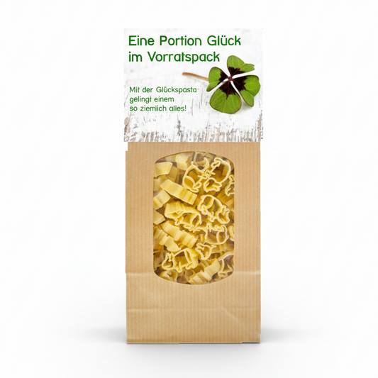 Portion Glück Schwein Pasta