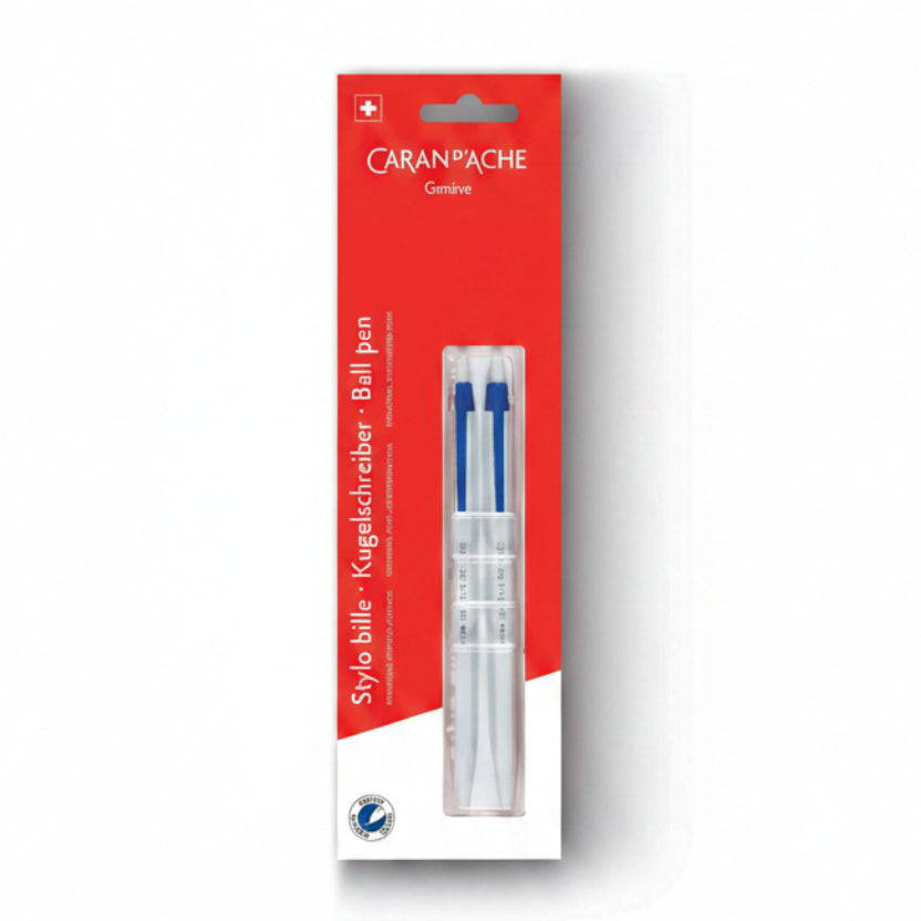 Caran d'Ache Kugelschreiber blau 2 Stück