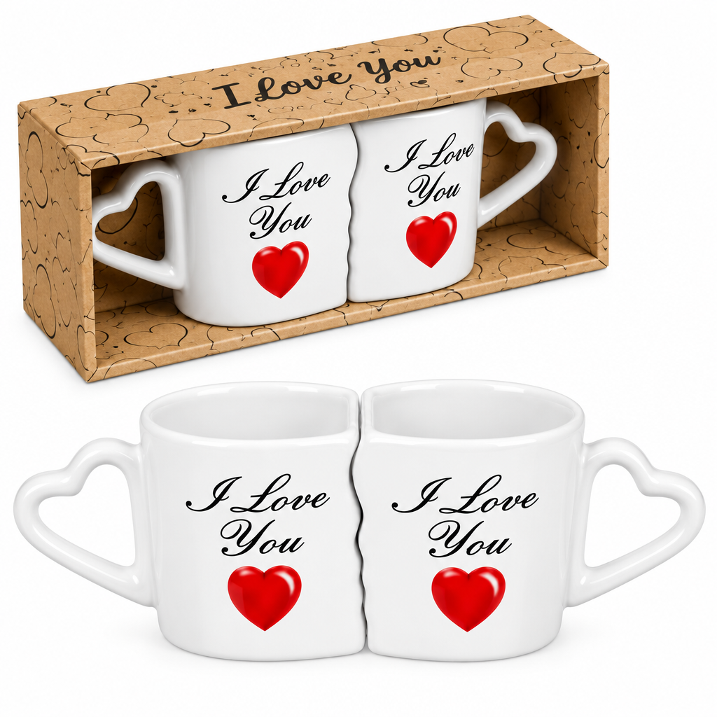Doppel-Tasse I Love You