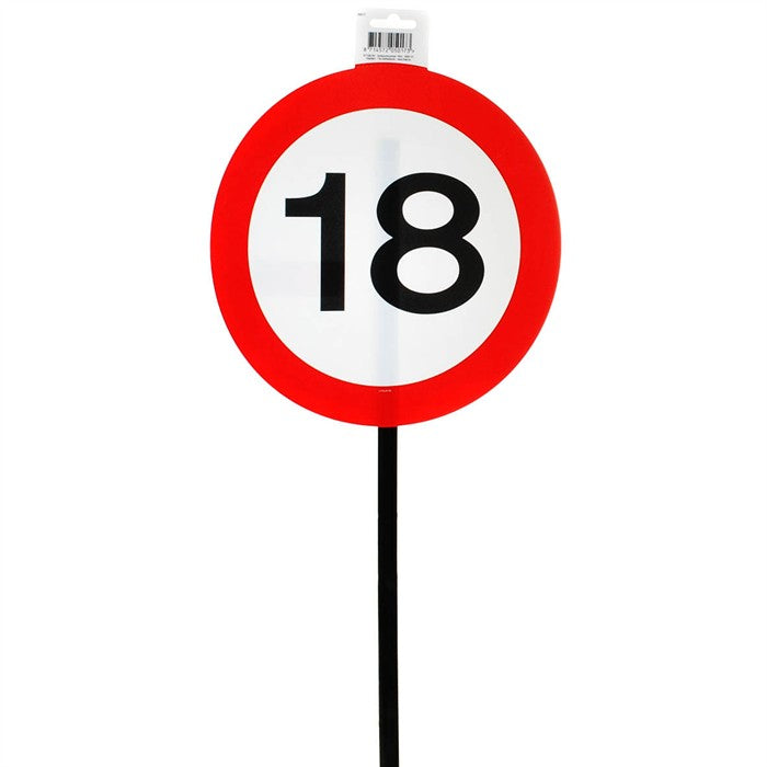 Gartenstecker Verkehrsschild 18