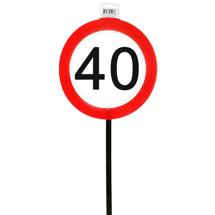 Gartenstecker Verkehrsschild 40