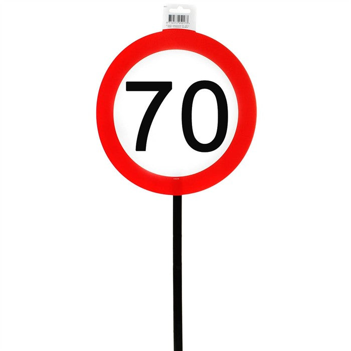 Gartenstecker Verkehrsschild 70