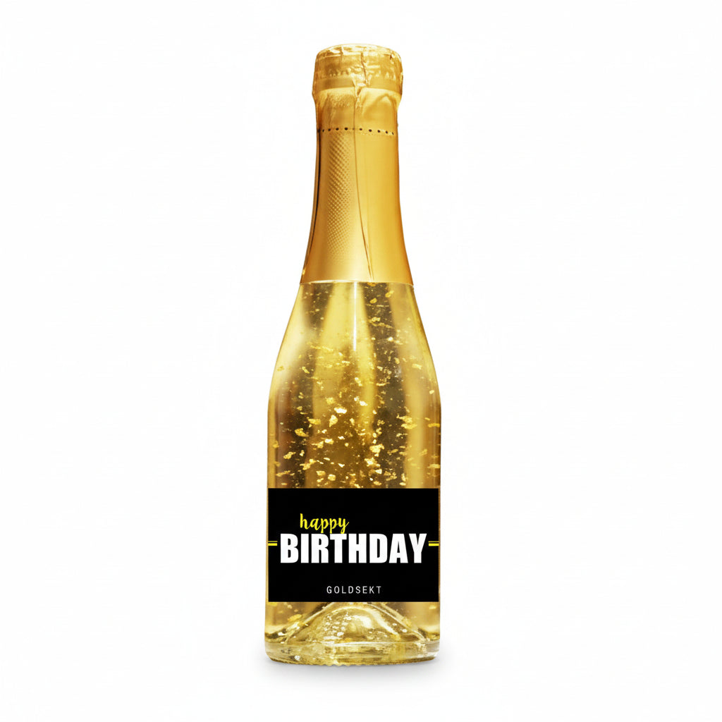 Goldsekt Neon Happy Birthday  0,2 Liter