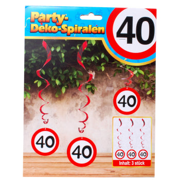 Hänge Dekoration 40. Geburtstag