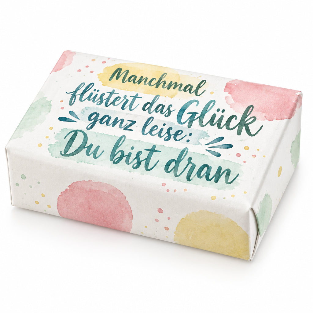 Handseife mit Spruch Glück