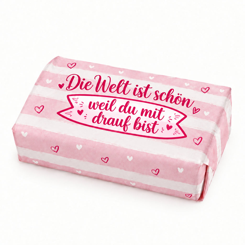 Handseife mit Spruch Die Welt
