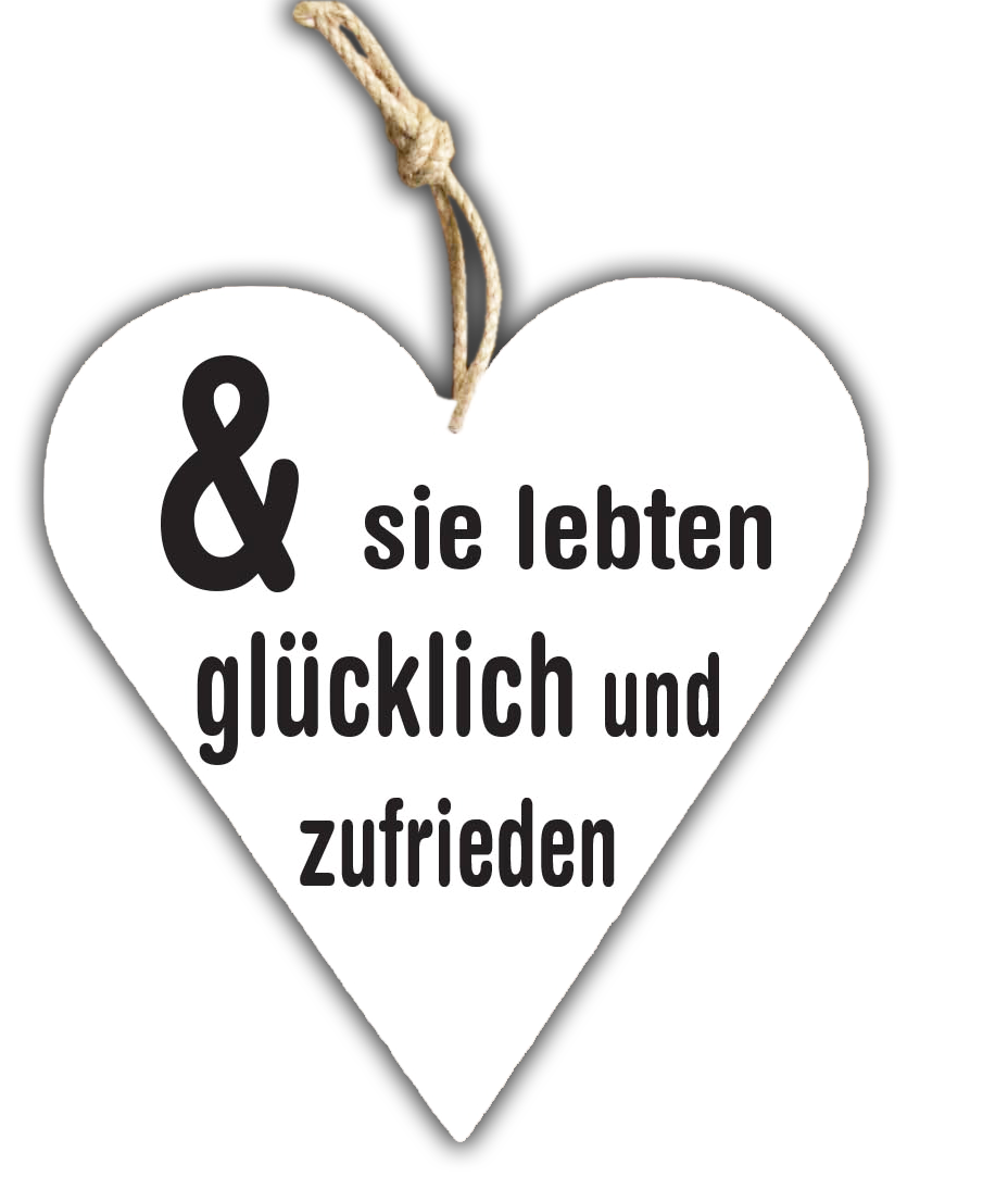 Glücklich Holzschild