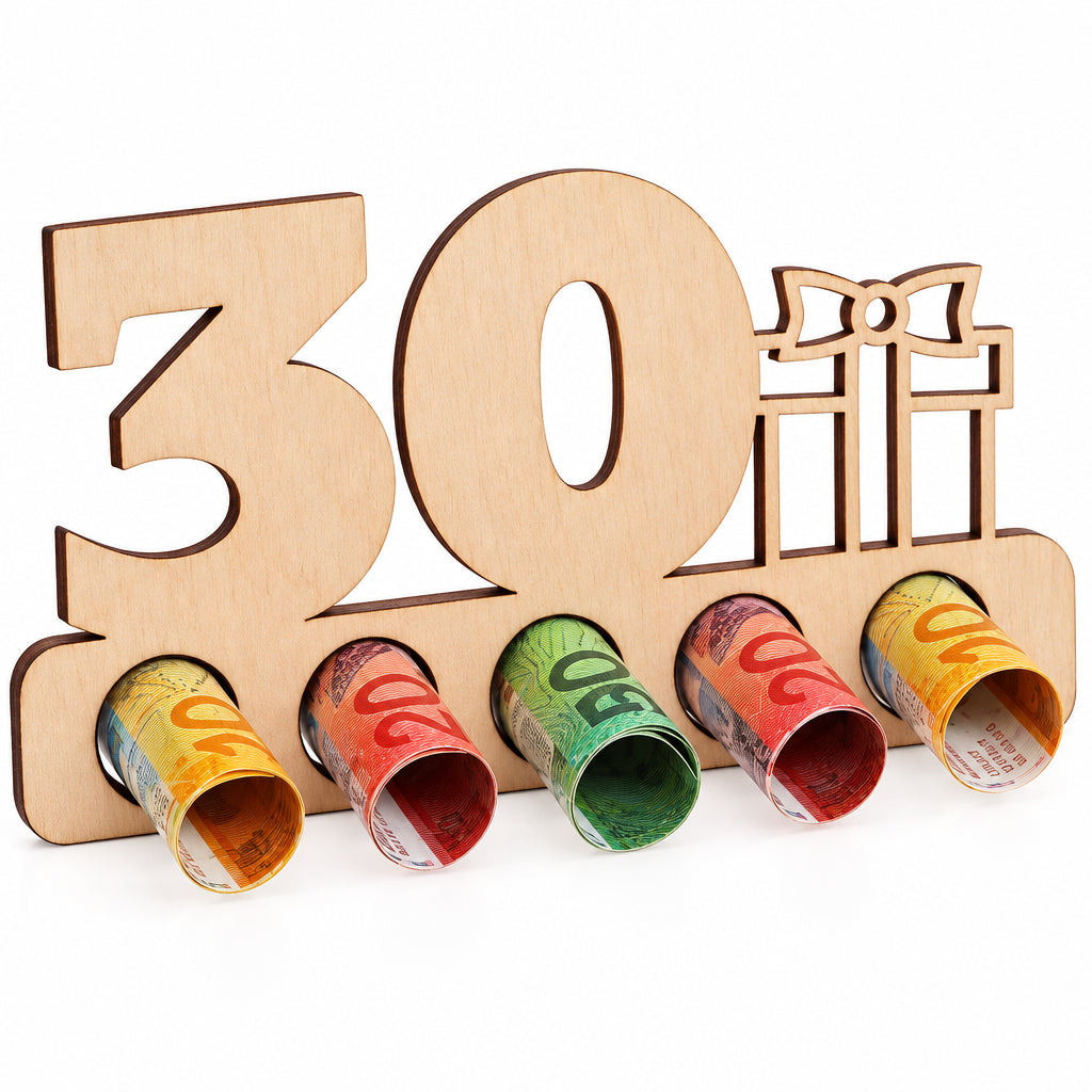 Holz Geldgeschenk 30. Geburtstag