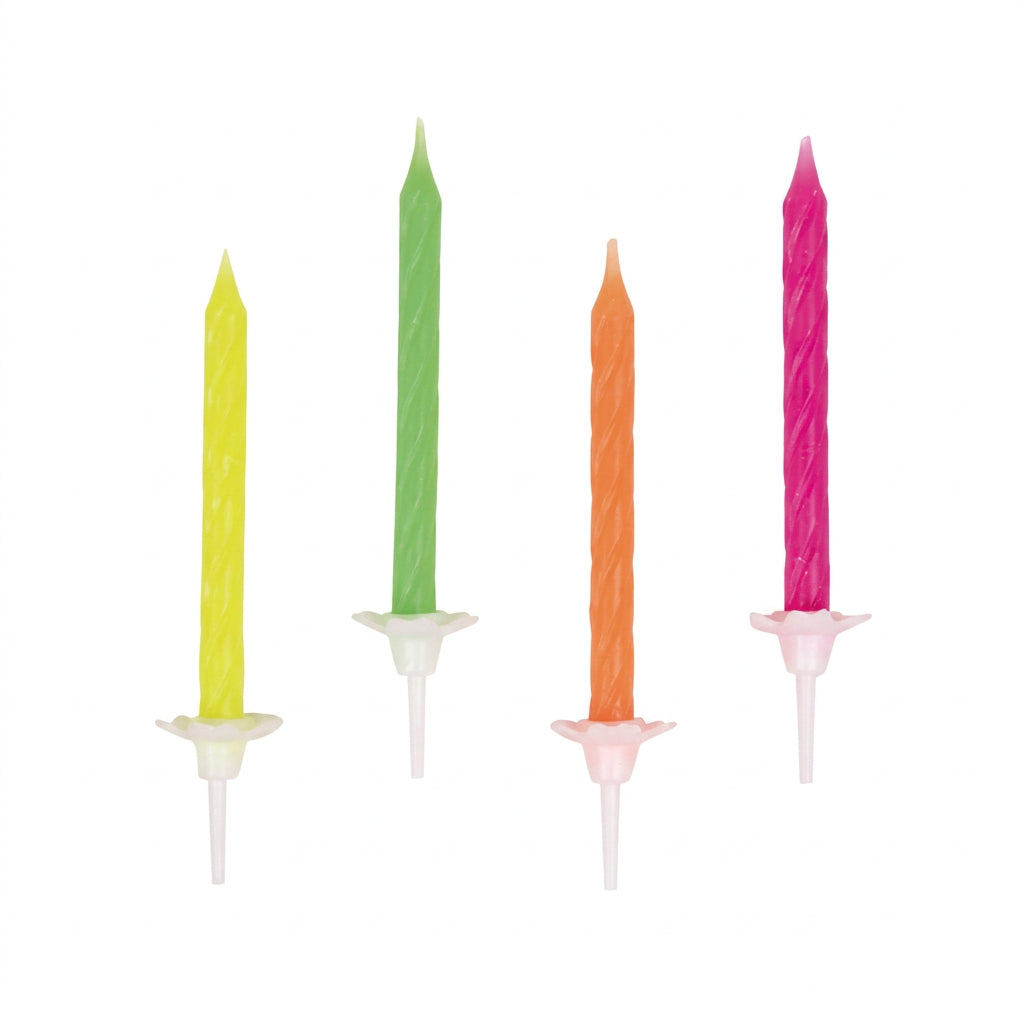 Kerzen Neonfarben