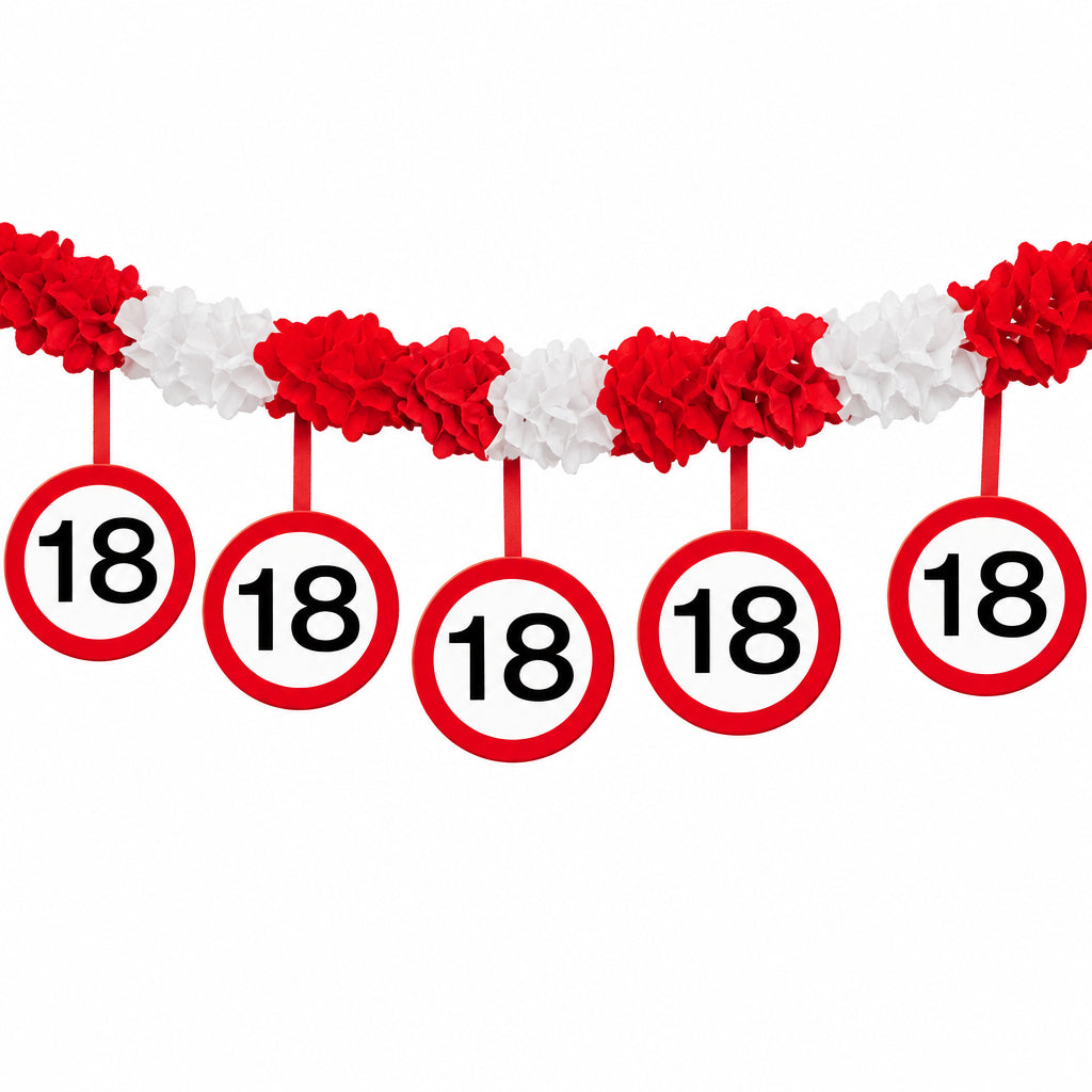 Krepp Girlande 18. Geburtstag