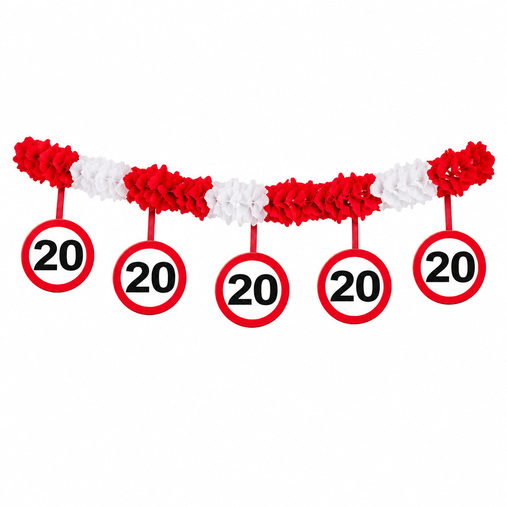 Krepp Girlande 20. Geburtstag