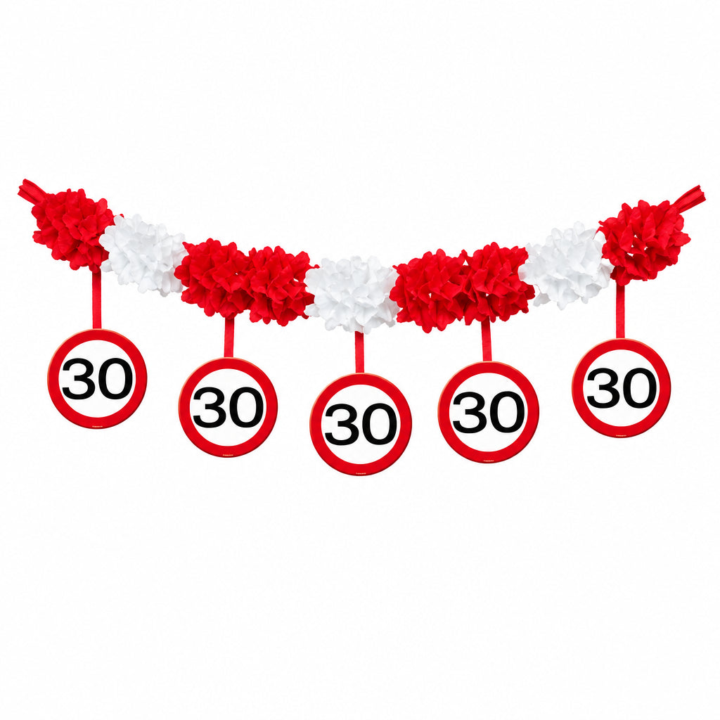 Krepp Girlande 30. Geburtstag