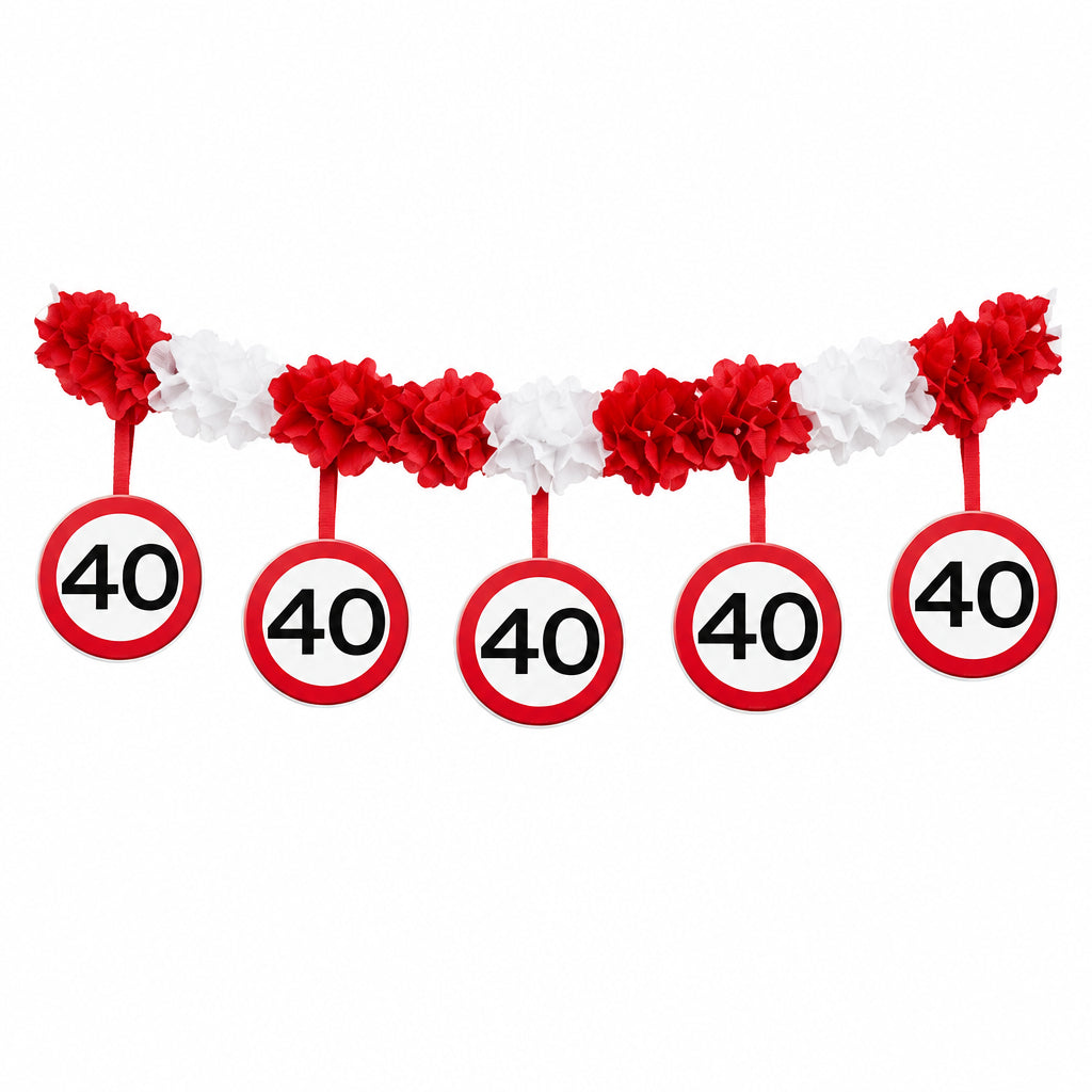 Krepp Girlande 40. Geburtstag