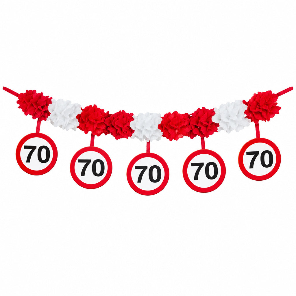 Krepp Girlande 70. Geburtstag
