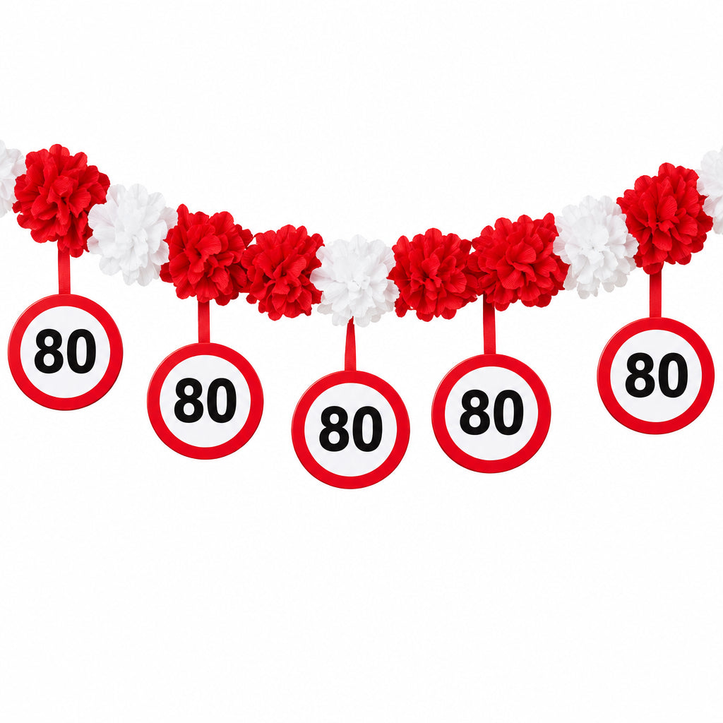 Krepp Girlande 80. Geburtstag
