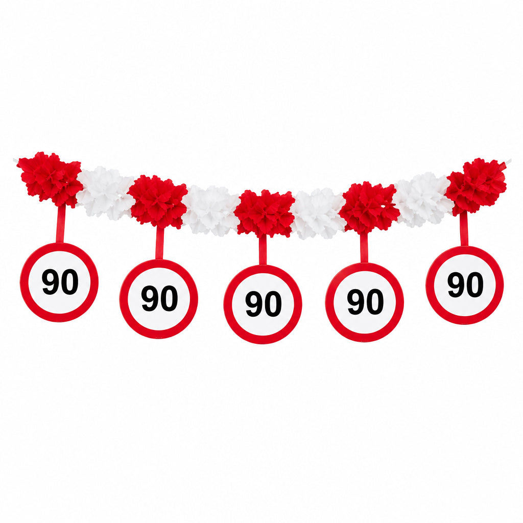 Krepp Girlande 90. Geburtstag