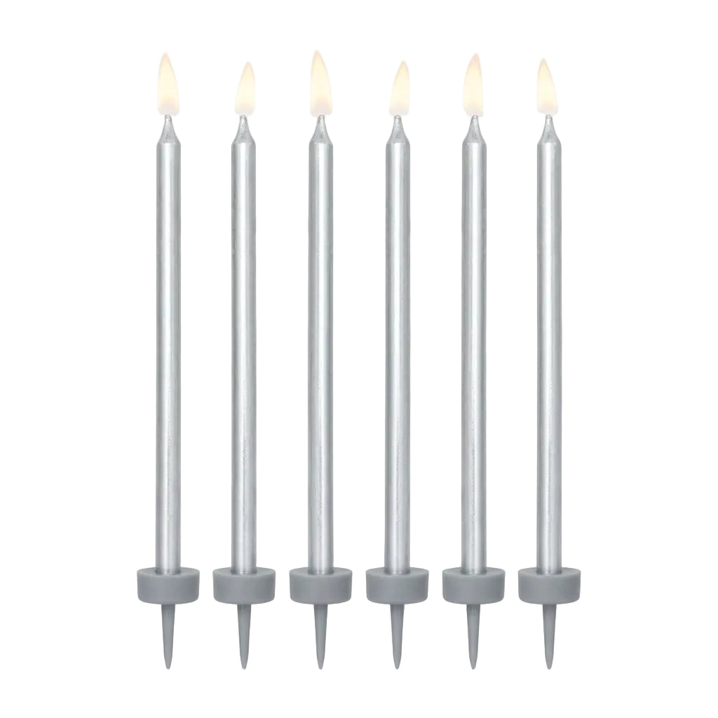 Kerzen Silber maxi