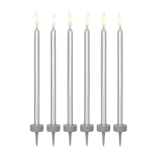 Kerzen Silber maxi