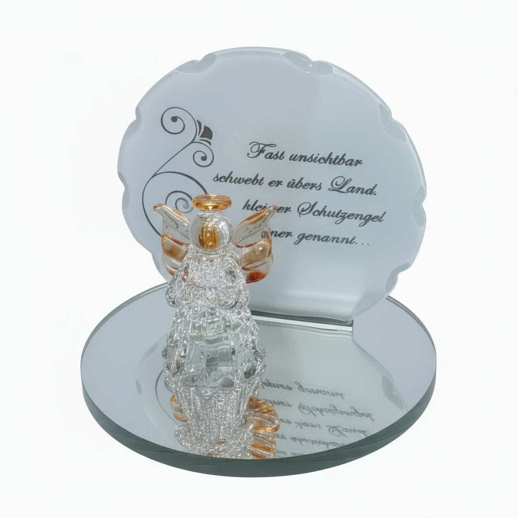 Glas Schutzengel mit Spruch