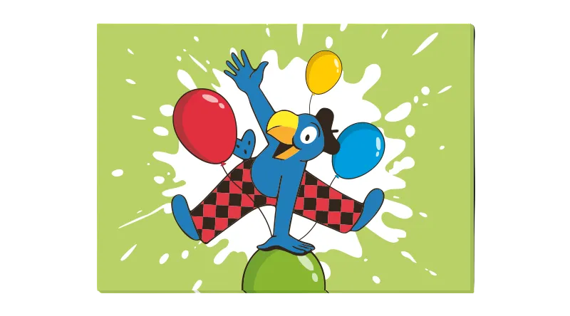 Globi Tischset und Malvorlage