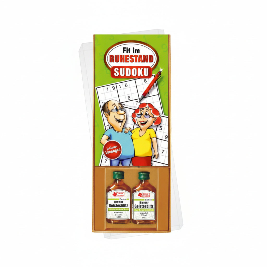 Ruhestand Sudoku Schnäpsli Geschenkbox