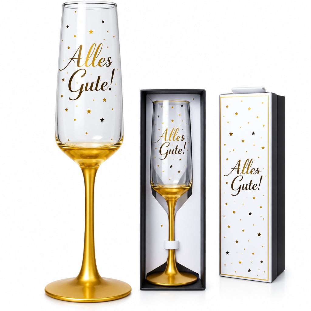 Sektglas Alles Gute