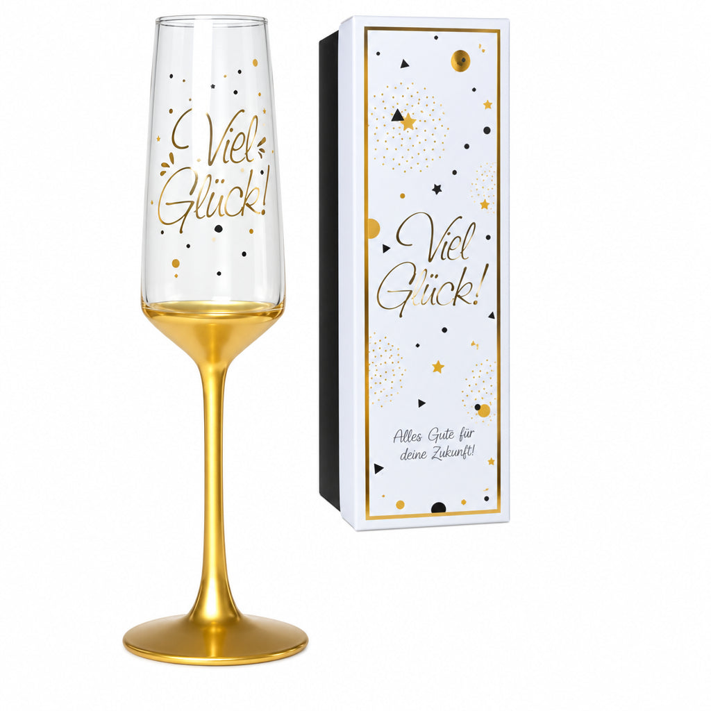 Sektglas Viel Glück