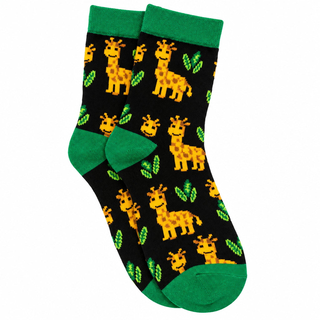 Magische Kindersocken Wildtiere Giraffe
